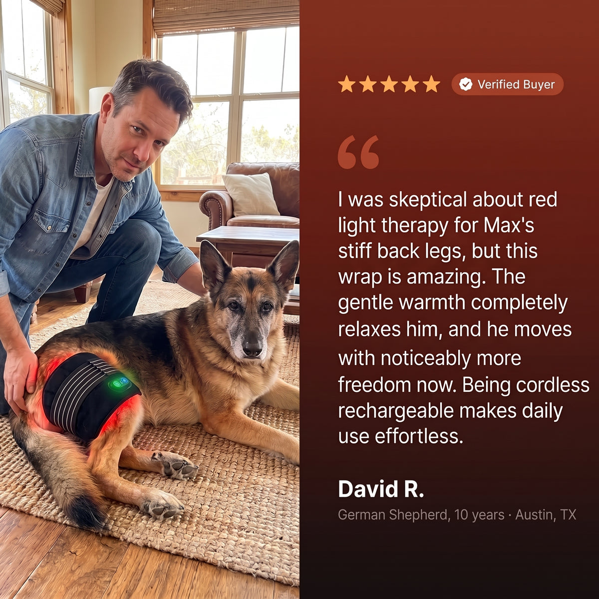 Nuzzlure™ Wireless Red Light Therapy Device for Dogs